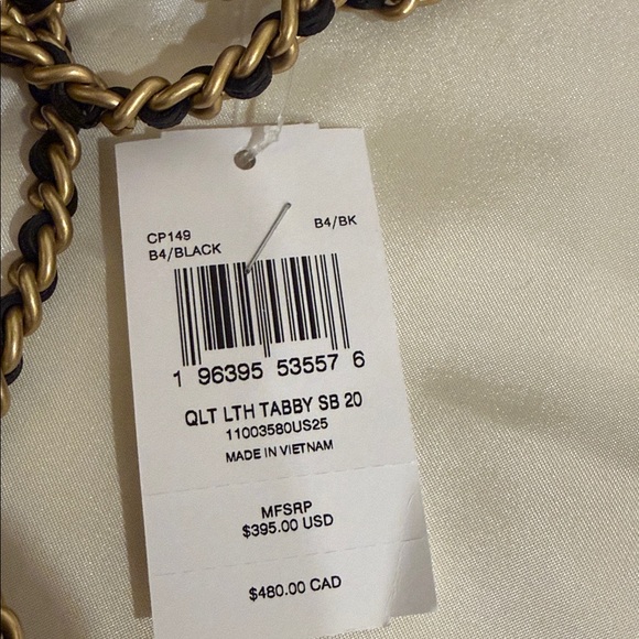 Coach Black Quilted Leather Tabby 20 Crossbody Bag with Gold Chain - Picture 6 of 8